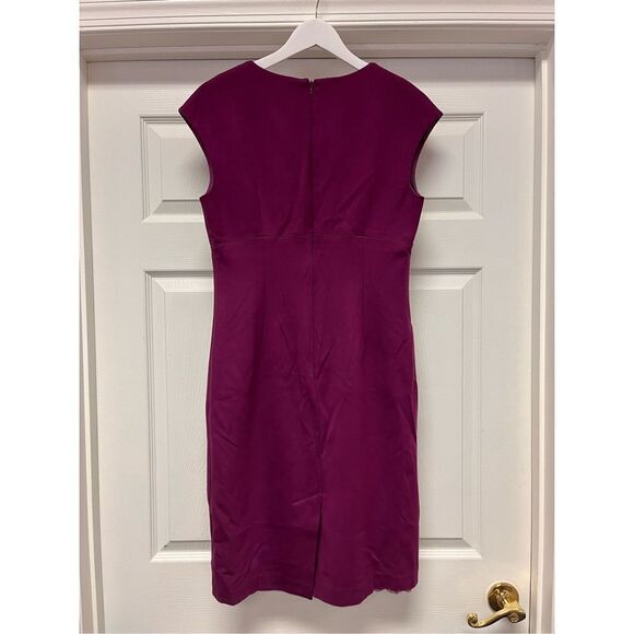 Trina Turk Plum Floral Beaded Sleeveless Career address sz 8 EUC - Picture 5 of 7